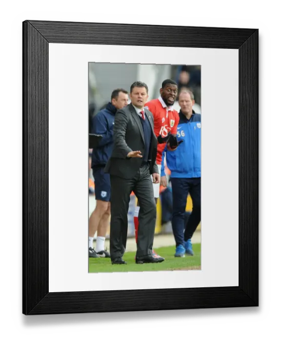 Framed Print : Steve Cotterill Leads Bristol City at Preston North End, April 2015 Framed Print : Steve Cotterill Leads Bristol City at Preston North End, April 2015