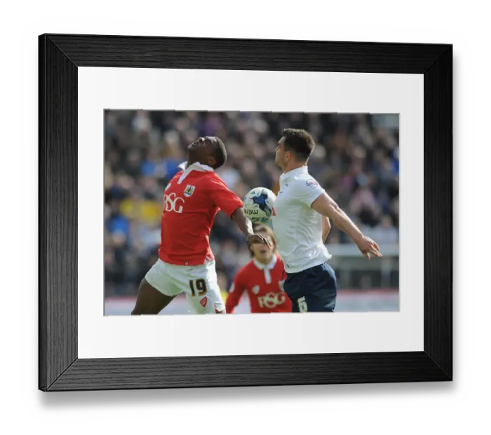 Framed Print : Agard vs. Wright: Intense Aerial Battle in Preston North End vs. Bristol City Football Match, April 2015 Framed Print : Agard vs. Wright: Intense Aerial Battle in Preston North End vs. Bristol City Football Match, April 2015