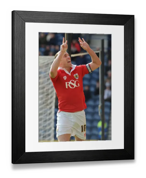 Framed Print : Aaron Wilbraham's 20th Goal of the Season: Preston North End vs. Bristol City, 11-04-2015