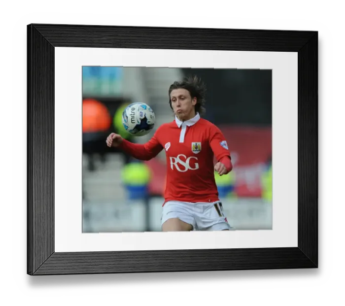 Framed Print : Bristol City's Luke Freeman in Action Against Preston North End, April 11, 2015