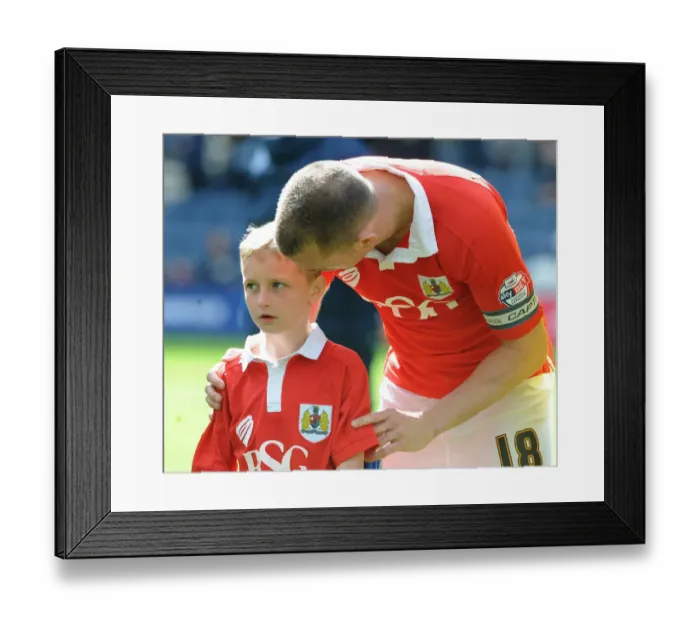 Framed Print : Aaron Wilbraham and the Bristol City Mascot Before the Preston North End Match, 2015 Framed Print : Aaron Wilbraham and the Bristol City Mascot Before the Preston North End Match, 2015