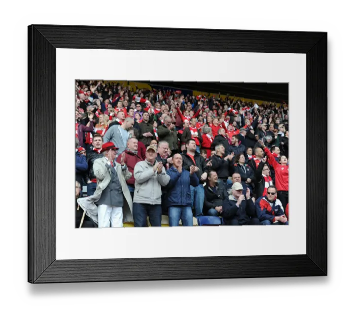 Framed Print : Bristol City Fans in Full Force at Preston North End's Deepdale
