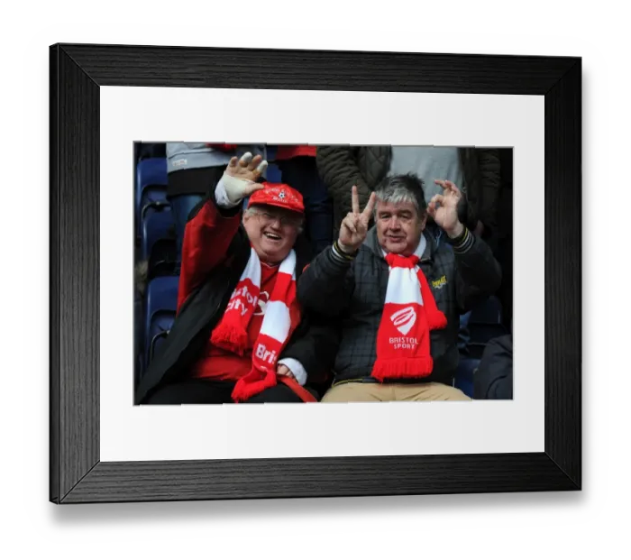 Framed Print : Bristol City's Unstoppable Fans: Sky Bet League One Battle at Deepdale Stadium vs. Preston North End (April 2015)