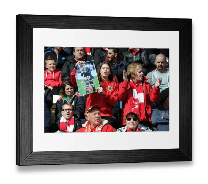 Framed Print : Bristol City Fans in Full Force at Deepdale Stadium - Sky Bet League One Clash Against Preston North End Framed Print : Bristol City Fans in Full Force at Deepdale Stadium - Sky Bet League One Clash Against Preston North End
