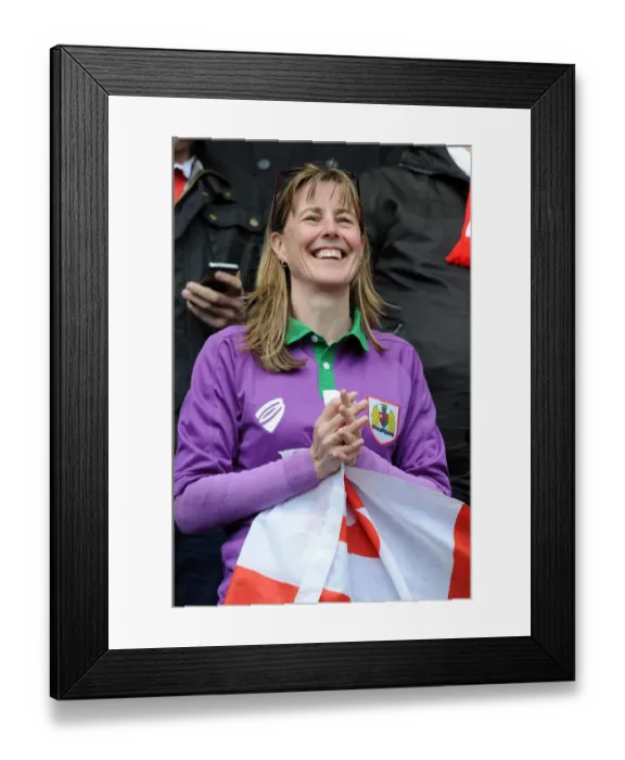 Framed Print : Ecstatic Bristol City Fan Celebrates at Deepdale Stadium after Sky Bet League One Victory over Preston North End (April 11, 2015) Framed Print : Ecstatic Bristol City Fan Celebrates at Deepdale Stadium after Sky Bet League One Victory over Preston North End (April 11, 2015)