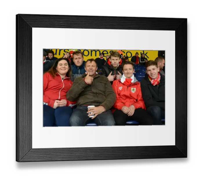 Framed Print : Bristol City Fans at Preston North End's Deepdale Stadium, Sky Bet League One Match, 11-04-2015 Framed Print : Bristol City Fans at Preston North End's Deepdale Stadium, Sky Bet League One Match, 11-04-2015