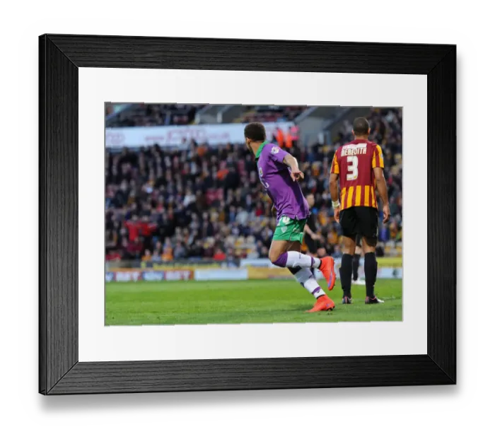 Framed Print : Thrilling Tavernier Strike: Bradford vs. Bristol City (Sky Bet League One, Promotion Showdown)