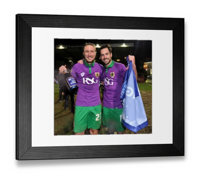 Framed Print : Bradford City vs. Bristol City: Luke Ayling and Greg Cunningham Celebrate Promotion in Sky Bet League One
