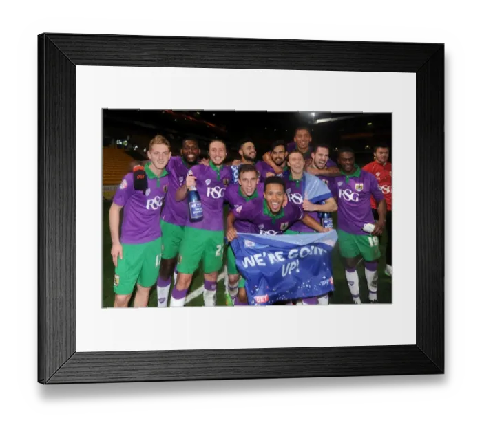 Framed Print : Bristol City's Historic 0-6 Win Over Bradford City: Promotion to Sky Bet Championship Celebrated Framed Print : Bristol City's Historic 0-6 Win Over Bradford City: Promotion to Sky Bet Championship Celebrated