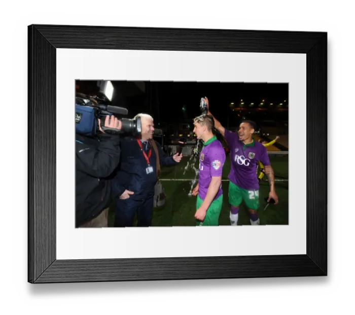 Framed Print : Celebrating Promotion: Emotional Moment between James Tavernier and Joe Bryan, Bradford City vs. Bristol City Framed Print : Celebrating Promotion: Emotional Moment between James Tavernier and Joe Bryan, Bradford City vs. Bristol City