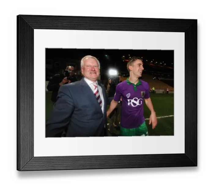 Framed Print : Bristol City Football Club: Joe Bryan and Steve Lansdown Celebrate Promotion to Sky Bet Championship Framed Print : Bristol City Football Club: Joe Bryan and Steve Lansdown Celebrate Promotion to Sky Bet Championship