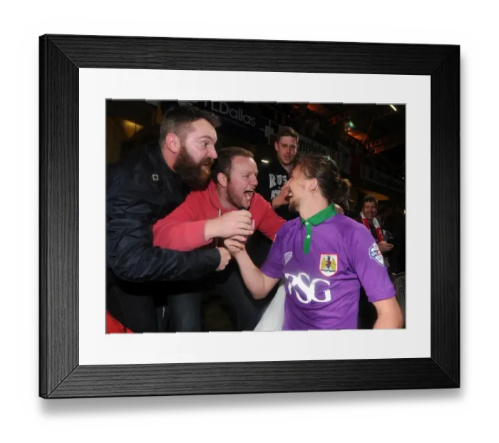 Framed Print : Luke Ayling Celebrates Promotion with Fans: A Heartfelt Moment at Valley Parade Framed Print : Luke Ayling Celebrates Promotion with Fans: A Heartfelt Moment at Valley Parade