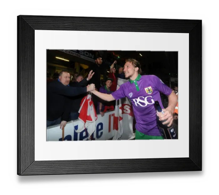 Framed Print : Luke Ayling's Emotional Reunion with Bradford City Fans: Celebrating Promotion at Valley Parade Framed Print : Luke Ayling's Emotional Reunion with Bradford City Fans: Celebrating Promotion at Valley Parade