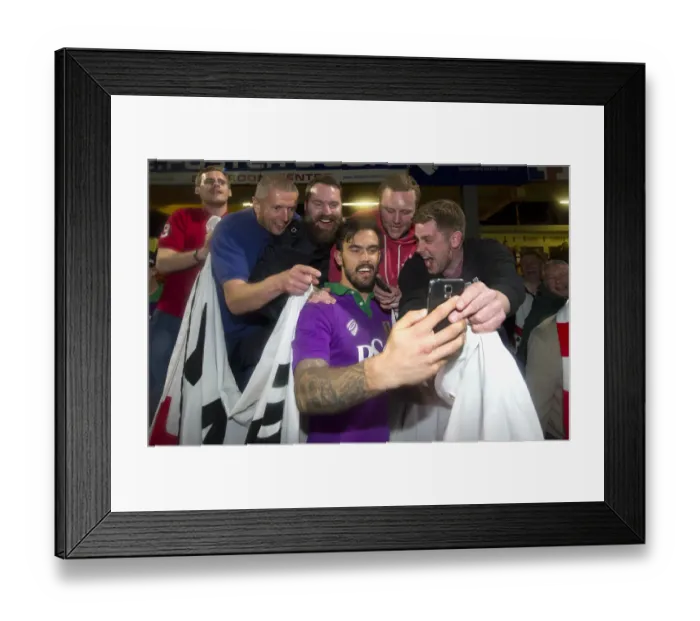 Framed Print : Marlon Pack's Selfie with Ecstatic Bradford City Fans: Promotion Celebration at Valley Parade (Bradford City vs. Bristol City, 2015) Framed Print : Marlon Pack's Selfie with Ecstatic Bradford City Fans: Promotion Celebration at Valley Parade (Bradford City vs. Bristol City, 2015)