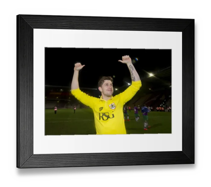 Framed Print : Frank Fielding's Six-Save Masterclass: Bristol City Secures Sky Bet Championship Promotion vs. Bradford City (14 / 04 / 2015)