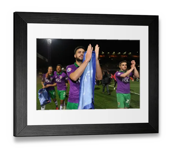 Framed Print : Derrick Williams Salutes Fans in Intense Promotion Battle: Bradford City vs. Bristol City Framed Print : Derrick Williams Salutes Fans in Intense Promotion Battle: Bradford City vs. Bristol City