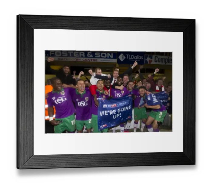Framed Print : Bristol City's Historic 6-0 Victory: Promotion to Sky Bet Championship Secured