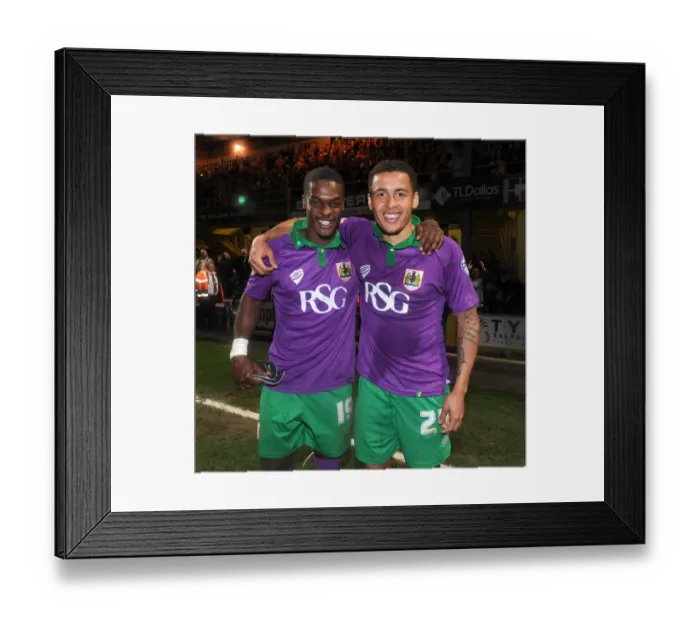 Framed Print : Bradford City vs. Bristol City: Kieran Agard and James Tavernier Celebrate Promotion to Sky Bet Championship after 0-6 Win Framed Print : Bradford City vs. Bristol City: Kieran Agard and James Tavernier Celebrate Promotion to Sky Bet Championship after 0-6 Win