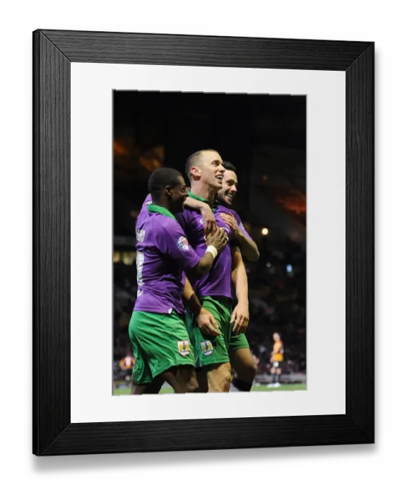 Framed Print : Bradford City vs. Bristol City: Wilbraham's Goal Celebration with Agard and Cunningham (April 14, 2015) Framed Print : Bradford City vs. Bristol City: Wilbraham's Goal Celebration with Agard and Cunningham (April 14, 2015)