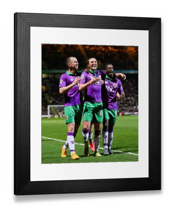 Framed Print : Luke Ayling's Strike: Bristol City's 3-0 Lead and Path to Sky Bet League One Promotion Framed Print : Luke Ayling's Strike: Bristol City's 3-0 Lead and Path to Sky Bet League One Promotion