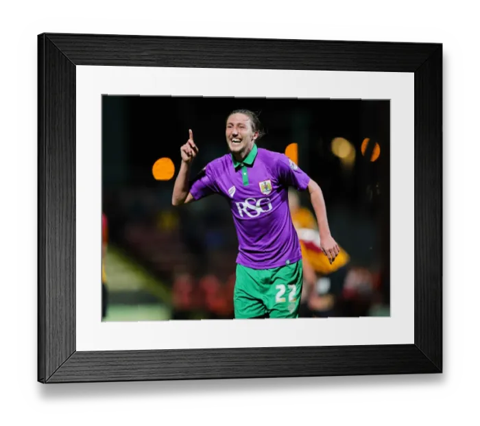 Framed Print : Bristol City's Luke Ayling Scores Hat-Trick: Paving the Way for Promotion (Sky Bet League One) Framed Print : Bristol City's Luke Ayling Scores Hat-Trick: Paving the Way for Promotion (Sky Bet League One)