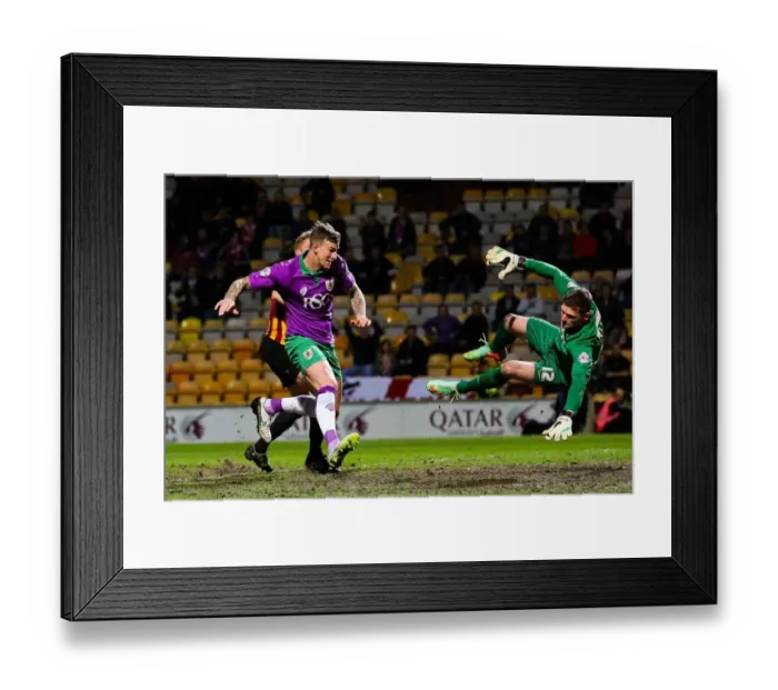 Framed Print : Aden Flint Scores Fourth Goal: Bradford City 0-4 Bristol City (Promotion Battle) Framed Print : Aden Flint Scores Fourth Goal: Bradford City 0-4 Bristol City (Promotion Battle)