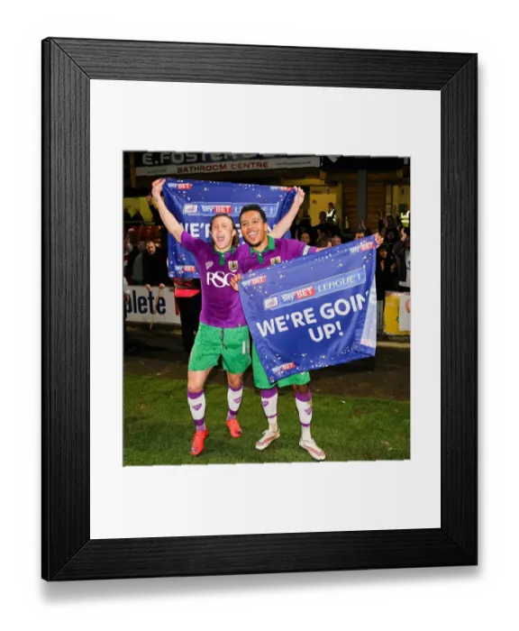Framed Print : Bristol City's Promotion Euphoria: Unforgettable Moment at Valley Parade Framed Print : Bristol City's Promotion Euphoria: Unforgettable Moment at Valley Parade
