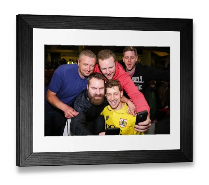 Framed Print : Bristol City's Promotion Triumph: Celebrating at Bradford City's Valley Parade Framed Print : Bristol City's Promotion Triumph: Celebrating at Bradford City's Valley Parade