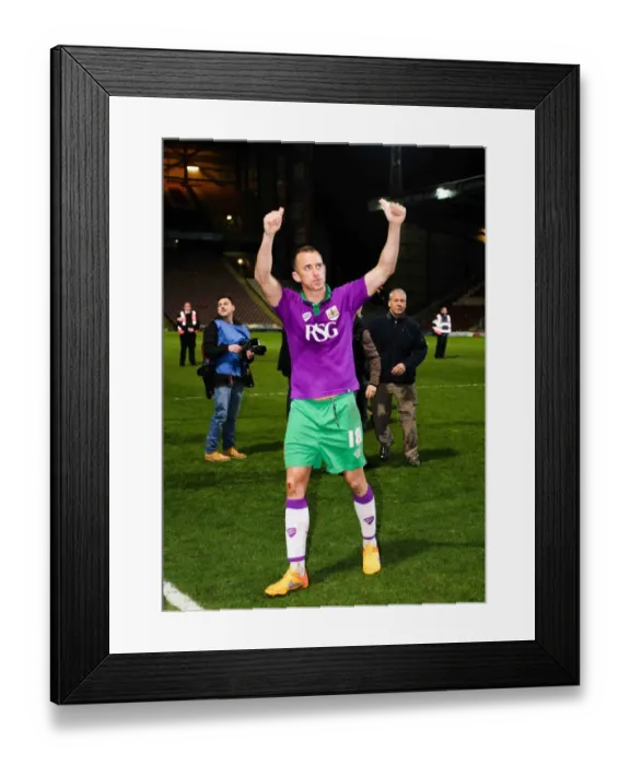 Framed Print : Bristol City's Historic Promotion: Unforgettable Celebration at Valley Parade, April 14, 2015 Framed Print : Bristol City's Historic Promotion: Unforgettable Celebration at Valley Parade, April 14, 2015