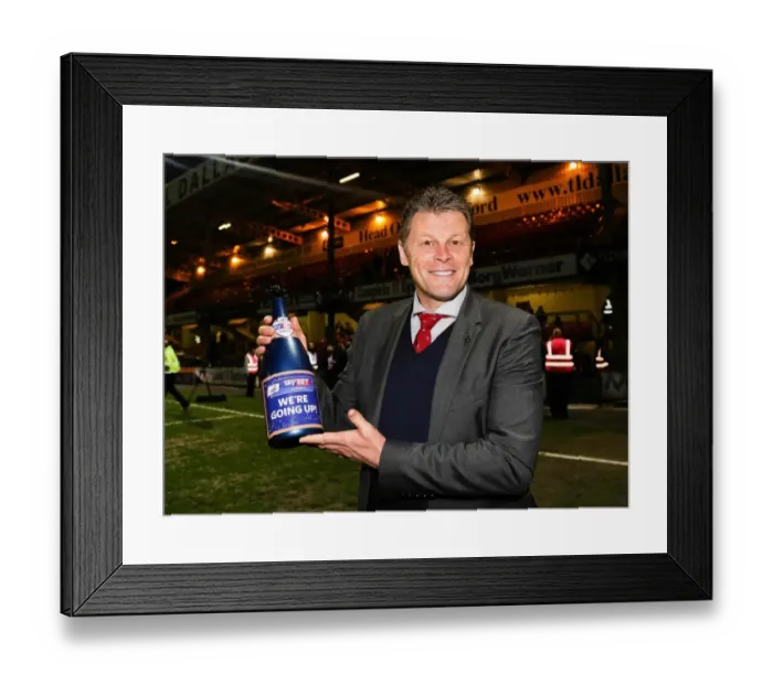 Framed Print : Steve Cotterill's Promotion Triumph: Celebrating with Bradford City Fans at Valley Parade Framed Print : Steve Cotterill's Promotion Triumph: Celebrating with Bradford City Fans at Valley Parade