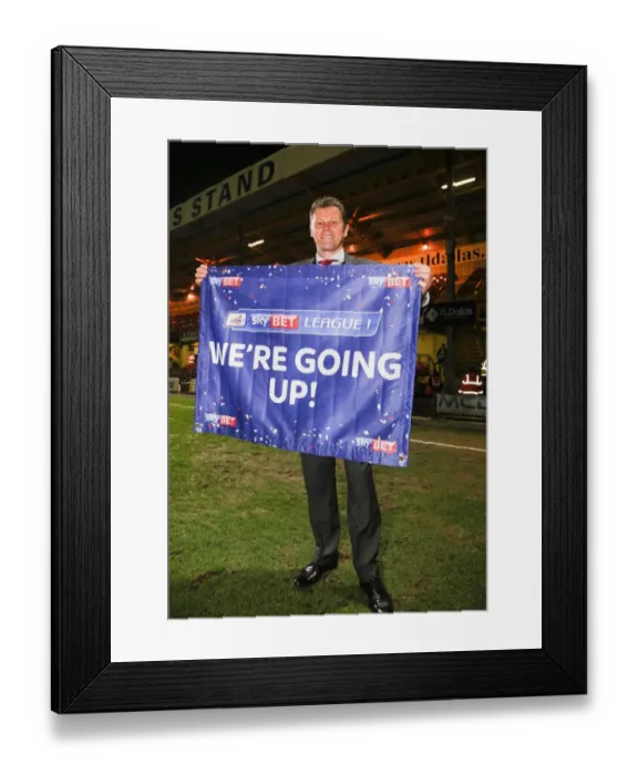 Framed Print : Steve Cotterill's Euphoric Promotion Moment with Bradford City Fans Framed Print : Steve Cotterill's Euphoric Promotion Moment with Bradford City Fans