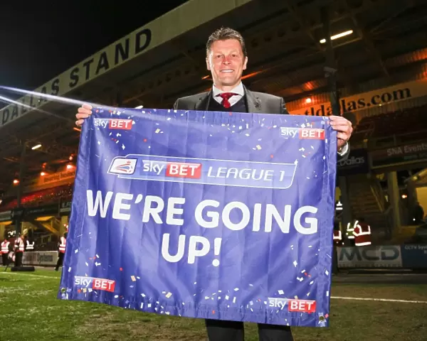 Bristol City's Steve Cotterill Celebrates Promotion to Sky Bet League One after Bradford City Win