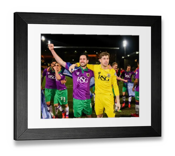 Framed Print : Bradford City vs. Bristol City: The Triumphant Moment of Promotion to Sky Bet League One