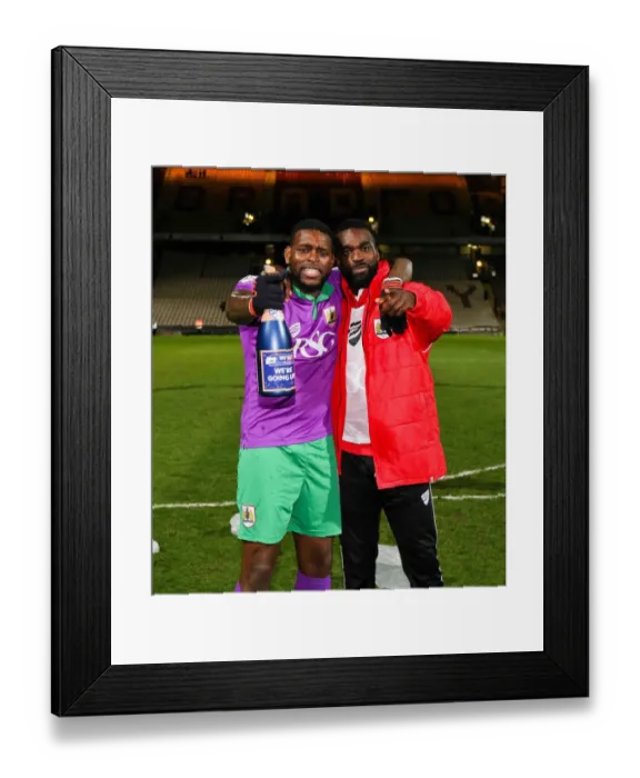 Framed Print : Bristol City's Promotion Euphoria: Unforgettable Moment at Valley Parade