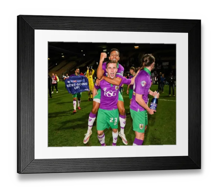 Framed Print : Bradford City vs. Bristol City: The Thrilling Moment of Promotion to Sky Bet League One - Bristol City Celebrates