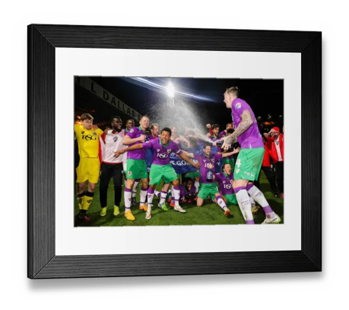 Framed Print : Bristol City's Promotion Celebration: Unforgettable Moment at Valley Parade