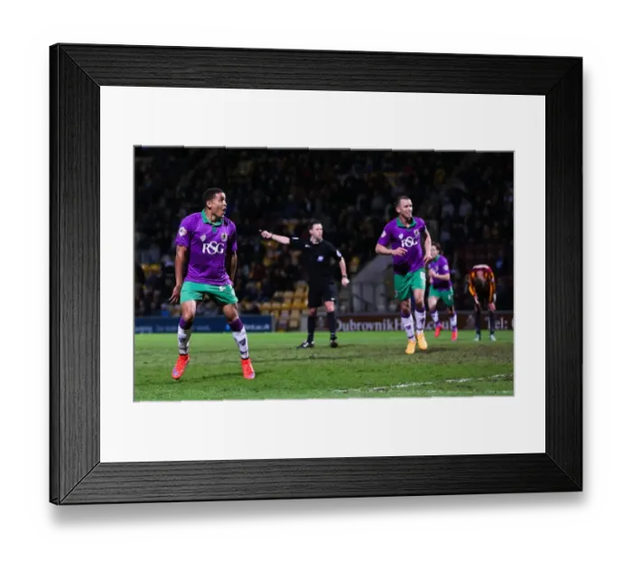 Framed Print : Bradford City vs. Bristol City: James Tavernier Scores Fifth Goal in Promotion Clash