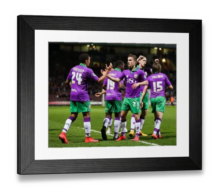 Framed Print : Bradford City vs. Bristol City: Thrilling Five-Goal Celebration (Sky Bet League One, Promotion) Framed Print : Bradford City vs. Bristol City: Thrilling Five-Goal Celebration (Sky Bet League One, Promotion)