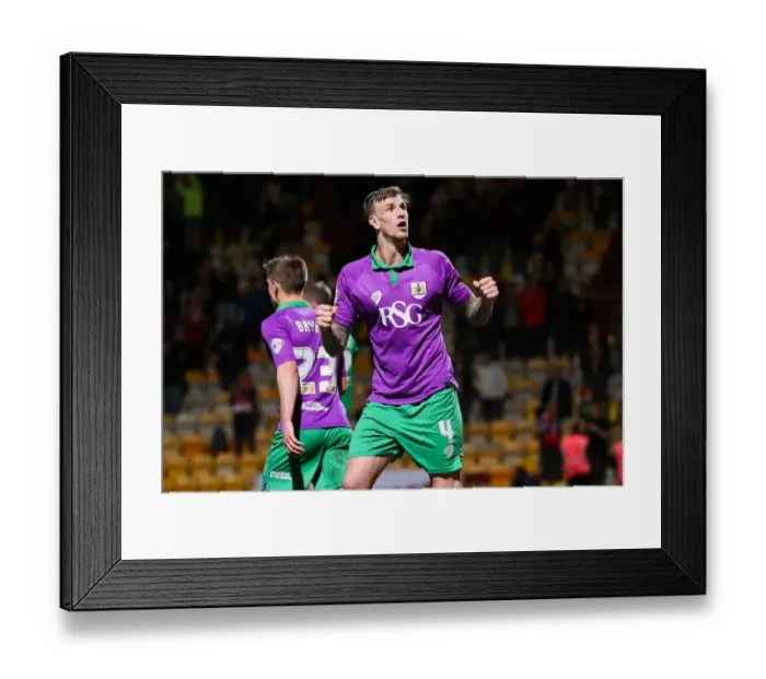 Framed Print : Aden Flint's Goal Celebration: Bradford City vs. Bristol City (Promotion Battle), April 14, 2015 Framed Print : Aden Flint's Goal Celebration: Bradford City vs. Bristol City (Promotion Battle), April 14, 2015
