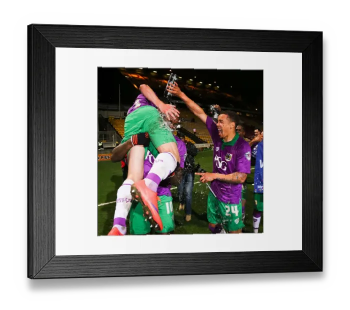 Framed Print : Bristol City's Promotion Euphoria: Unforgettable Moment at Valley Parade Framed Print : Bristol City's Promotion Euphoria: Unforgettable Moment at Valley Parade