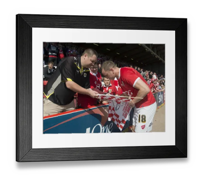 Framed Print : Bristol City's Aaron Wilbraham Celebrates with Ecstatic Fans during Bristol City vs Coventry City Match, April 2015 Framed Print : Bristol City's Aaron Wilbraham Celebrates with Ecstatic Fans during Bristol City vs Coventry City Match, April 2015