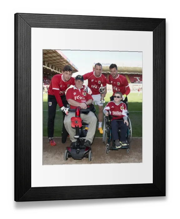 Framed Print : Bristol City Disabled Supporters Honor Players of the Season at Ashton Gate Framed Print : Bristol City Disabled Supporters Honor Players of the Season at Ashton Gate