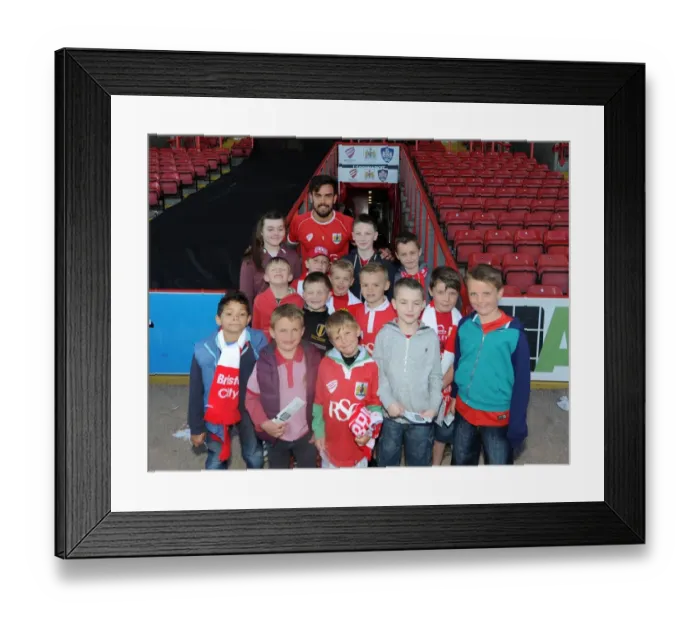 Framed Print : Bristol City's Marlon Pack Mingles with Fans after Ashton Gate Victory Framed Print : Bristol City's Marlon Pack Mingles with Fans after Ashton Gate Victory
