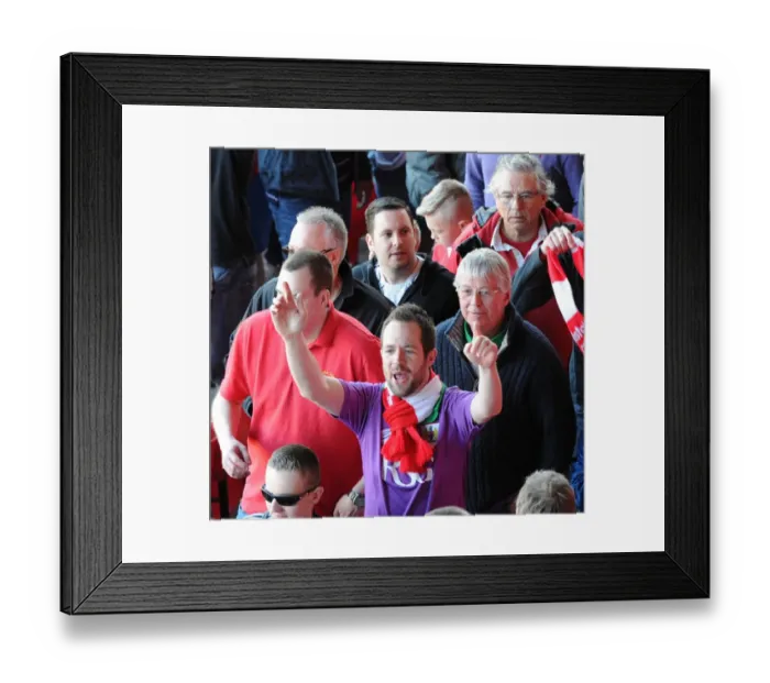 Framed Print : Bristol City's Promotion Celebration: Thrilling Moment at Ashton Gate Stadium (180415)
