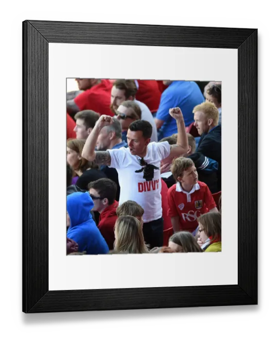 Framed Print : Intense Fan Moment: Bristol City vs Coventry City, Sky Bet League One, 2015 (Fans at Ashton Gate) Framed Print : Intense Fan Moment: Bristol City vs Coventry City, Sky Bet League One, 2015 (Fans at Ashton Gate)
