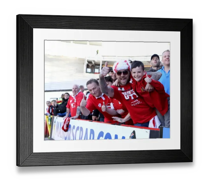 Framed Print : Bristol City Fans Celebrate Promotion: The Euphoria of Ashton Gate, 2015 Framed Print : Bristol City Fans Celebrate Promotion: The Euphoria of Ashton Gate, 2015