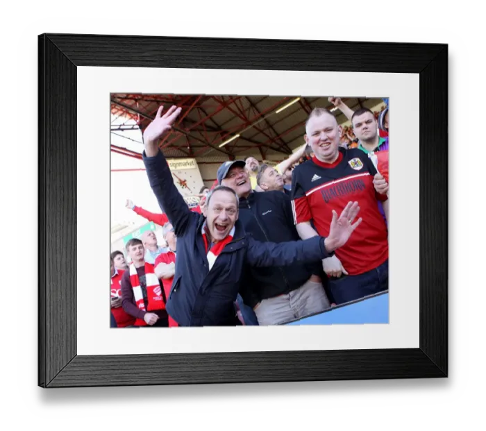 Framed Print : Bristol City Fans Celebrate Glory: The Thrill of Victory Against Coventry City, 18th April 2015 Framed Print : Bristol City Fans Celebrate Glory: The Thrill of Victory Against Coventry City, 18th April 2015