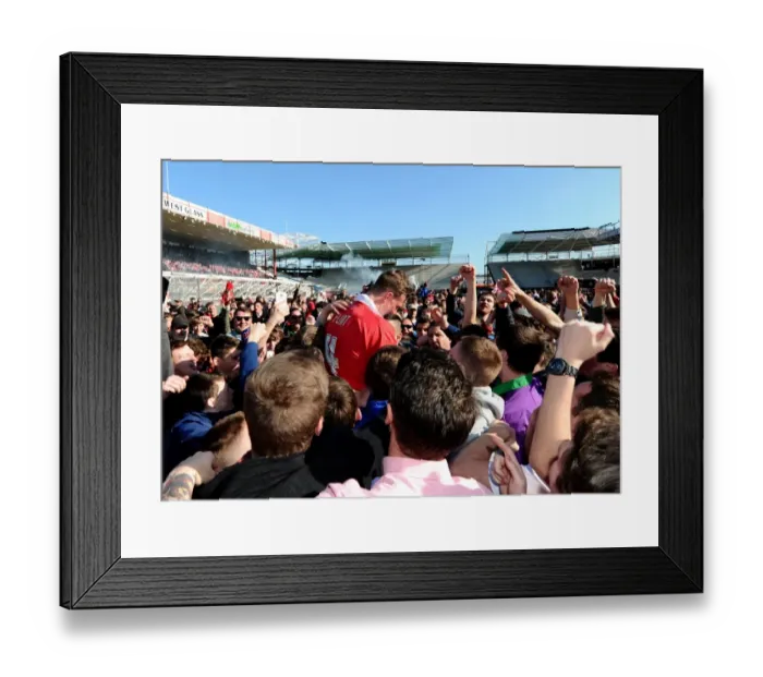 Framed Print : Bristol City Football Club: Euphoric Fans Invade Pitch after Championship Win Framed Print : Bristol City Football Club: Euphoric Fans Invade Pitch after Championship Win