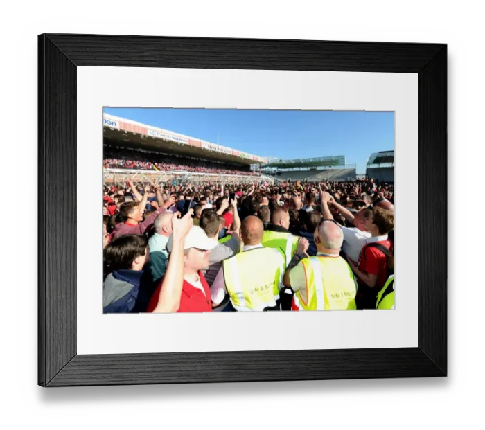 Framed Print : Bristol City Reigns Supreme: Unforgettable Moment as Champions Are Crowned Amidst Euphoric Fan Invasion Framed Print : Bristol City Reigns Supreme: Unforgettable Moment as Champions Are Crowned Amidst Euphoric Fan Invasion