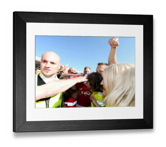 Framed Print : Bristol City Crowned Champions: Thrilling Moment Aden Flint is Surrounded by Jubilant Fans Framed Print : Bristol City Crowned Champions: Thrilling Moment Aden Flint is Surrounded by Jubilant Fans